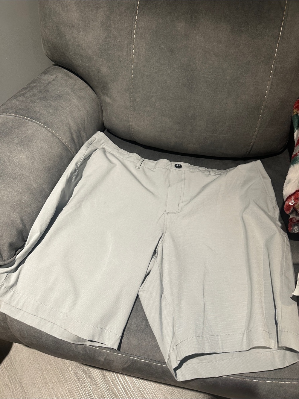 Guy Harvey Light Gray Flat Front Casual Shorts